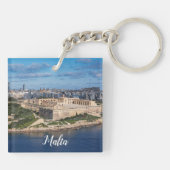 Fort Manoel en Sliema uit Valletta, Malta Sleutelhanger (Achterkant)