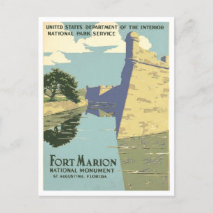 Fort Marion Monument in St. Augustine, Florida, Briefkaart