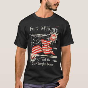 Fort McHenry en het Star Spangled Banner T-shirt. T-shirt