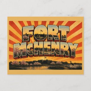 Fort McHenry Maryland Haven Kersenbloesem Kunst Briefkaart