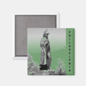 Fort McHenry Statue B+W Magneet (Voorkant / Achterkant)