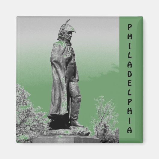 Fort McHenry Statue B+W Magneet (Voorkant)