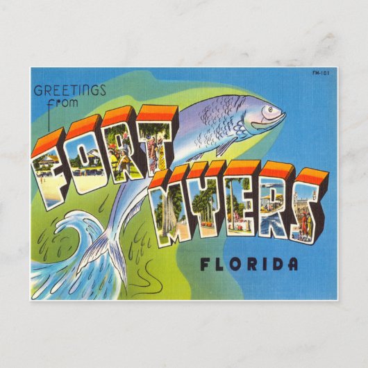 Fort Meyers Florida Briefkaart (Voorkant)