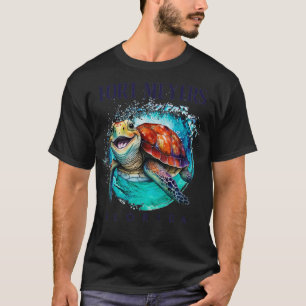 Fort Meyers Florida Waterverf Happy Zee Turtle T-shirt