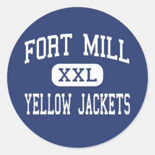 Fort Mill - Gele Jassen - Hoog - Fort Mill Ronde Sticker