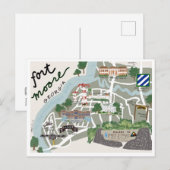 Fort Moore Kaart Briefkaart (Voorkant / Achterkant)