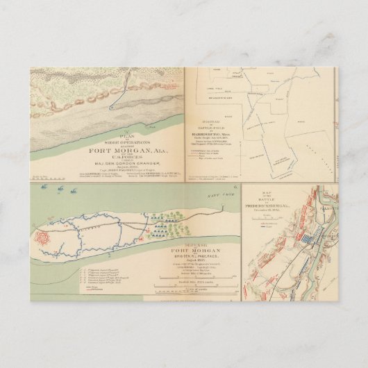 Fort Morgan, Ala Briefkaart (Voorkant)