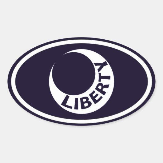 Fort Moultrie "Liberty" Crescent Ovale Sticker (Voorkant)