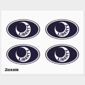 Fort Moultrie "Liberty" Crescent Ovale Sticker (Vel)