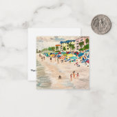 "Fort Myer's Beach" Carte de peinture Floride (Devant/Arrière en situation)