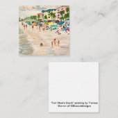"Fort Myer's Beach" Carte de peinture Floride (Devant / Derrière)