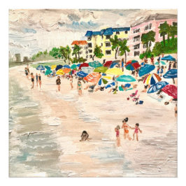 "Fort Myer's Beach" Fl. schilderij foto Afdrukken Afdruk