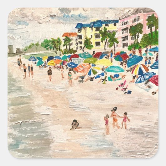 "Fort Myer's Beach" Florida Sticker (Voorkant)