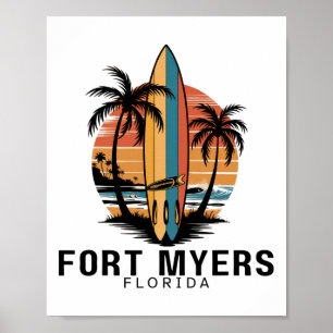 Fort Myers Beach Florida Surfen Surfer _1 Poster