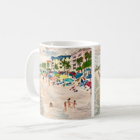 "Fort Myer's Beach" tableau Mug (Devant gauche)