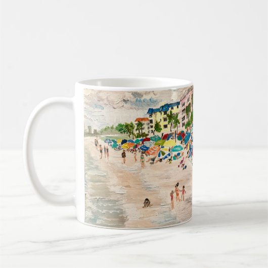 "Fort Myer's Beach" tableau Mug (Gauche)