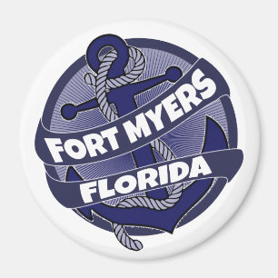 Fort Myers Florida anchor swirl magnet Magneet