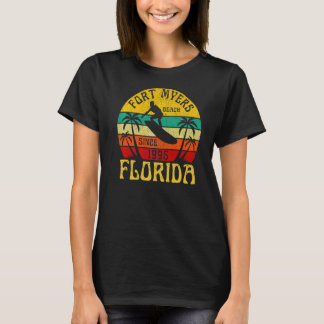 Fort Myers Florida Beach Surfen Zomervakantie V T-shirt