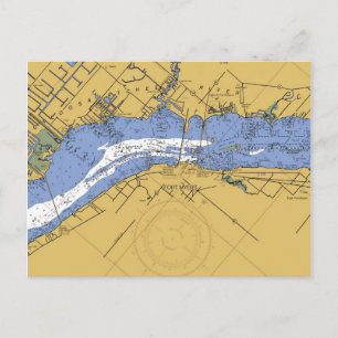 Fort Myers, Florida Nautical Harbour Chart Briefka Briefkaart