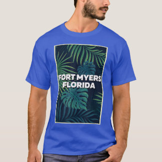Fort Myers Florida strandt op Palm Leaves Summer A T-shirt