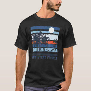 Fort Myers Florida Summer 80s Beach Souven T-shirt