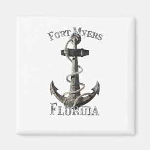 Fort Myers Florida Vacation Nautical Anchor Sailin Magneet