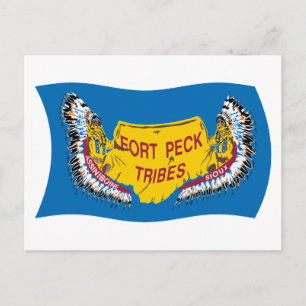 Fort Peck Assiniboine Flag Briefkaart