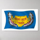 Fort Peck Assiniboine Flag Poster Print (Voorkant)