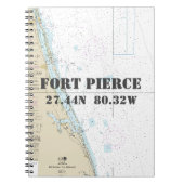 Fort Pierce FL Latitude Lengtegraad Nautical Chart Notitieboek (Voorkant)