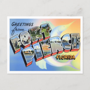 Fort Pierce, Florida Big Letters Briefkaart