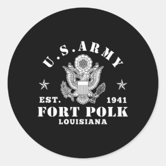 Fort Polk Louisiana Tigerland Ronde Sticker