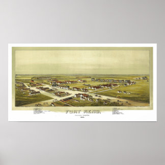 Fort Reno Oklahoma Territory 1891 Lithografie Poster