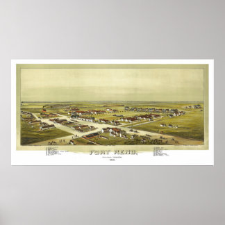 Fort Reno Oklahoma Territory 1891 Lithografie Poster
