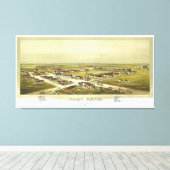 Fort Reno Oklahoma Territory 1891 Lithograph Canvas Afdruk (Insitu (Houten vloer))