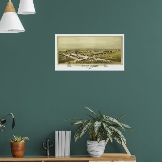 Fort Reno Oklahoma Territory 1891 Lithograph Poster (Woonkamer 1)