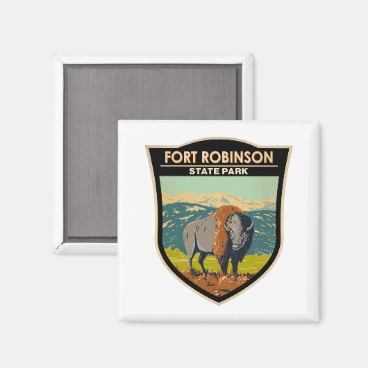 Fort Robinson State Park Nebraska Badge Magneet (Voorkant / Achterkant)