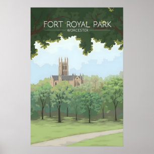 Fort Royal Park Worcester Reisposter Poster