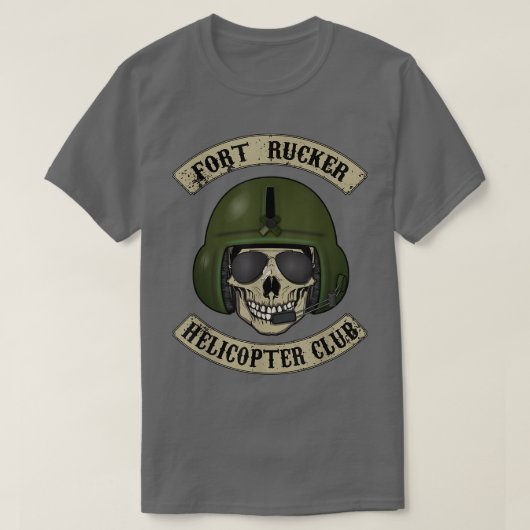Fort Rucker Helicopter Club T  Pilot, Crew Chief T T-shirt (Design voorkant)