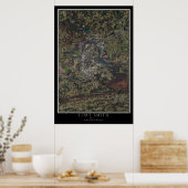 Fort Smith Arkansas van Space Satellite Map Poster (Keuken)