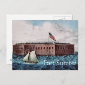 Fort Sumter Briefkaart (Voorkant / Achterkant)