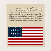 Fort Sumter Flag Visitekaartje - "Tent Style Card"