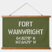 Fort Wainwright Latitude Longitude Hangend Wandkleed (Voorkant)