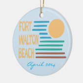 Fort Walton Beach aangepaste datumversiering Keramisch Ornament (Links)
