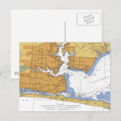 Fort Walton Beach, FL Nautical Chart Briefkaart (Voorkant / Achterkant)