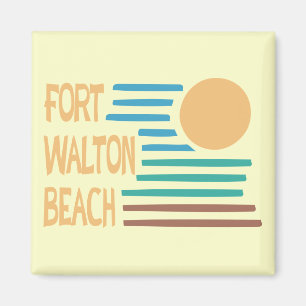 Fort Walton Beach geometrisch ontwerp Magneet