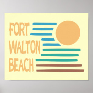 Fort Walton Beach geometrisch ontwerp Poster