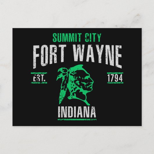 Fort Wayne Briefkaart (Voorkant)