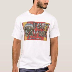 Fort Wayne, Indiana - Grote letterscènes T-shirt