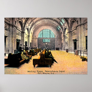 Fort Wayne, Indiana Pennsylvania Depot 1915 Poster