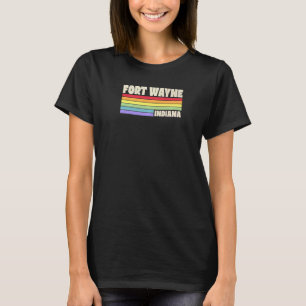Fort Wayne Indiana Pride Rainbow Flag Gay Pride me T-shirt